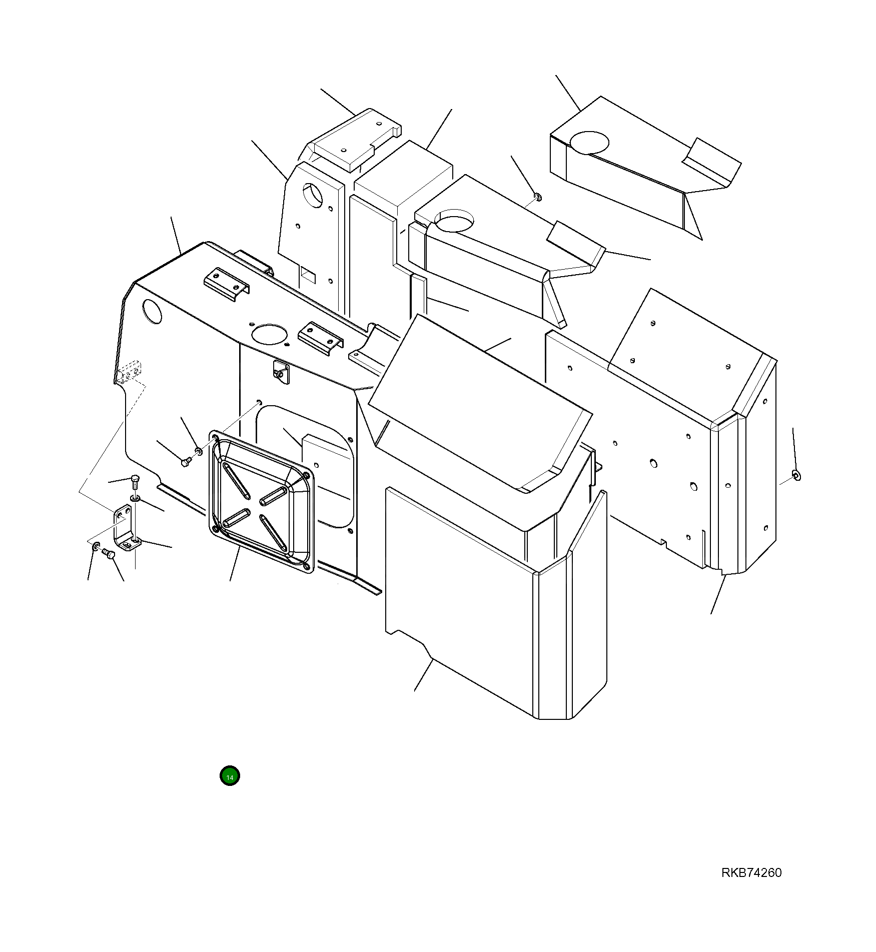 Крышка 22E-54-21431 Komatsu