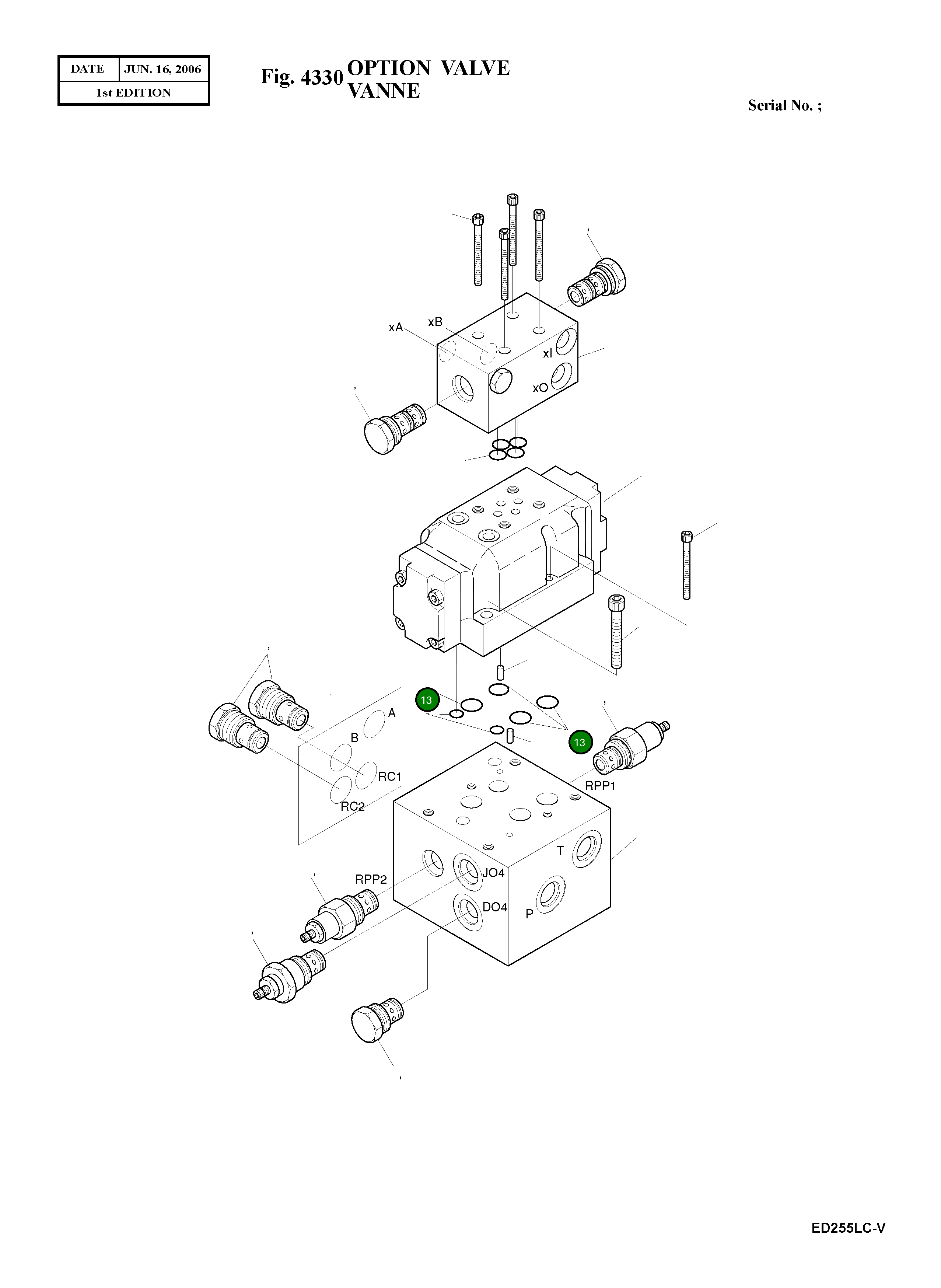 Кольцо уплотнительное (O-Ring) 2180-1217D54 Komatsu