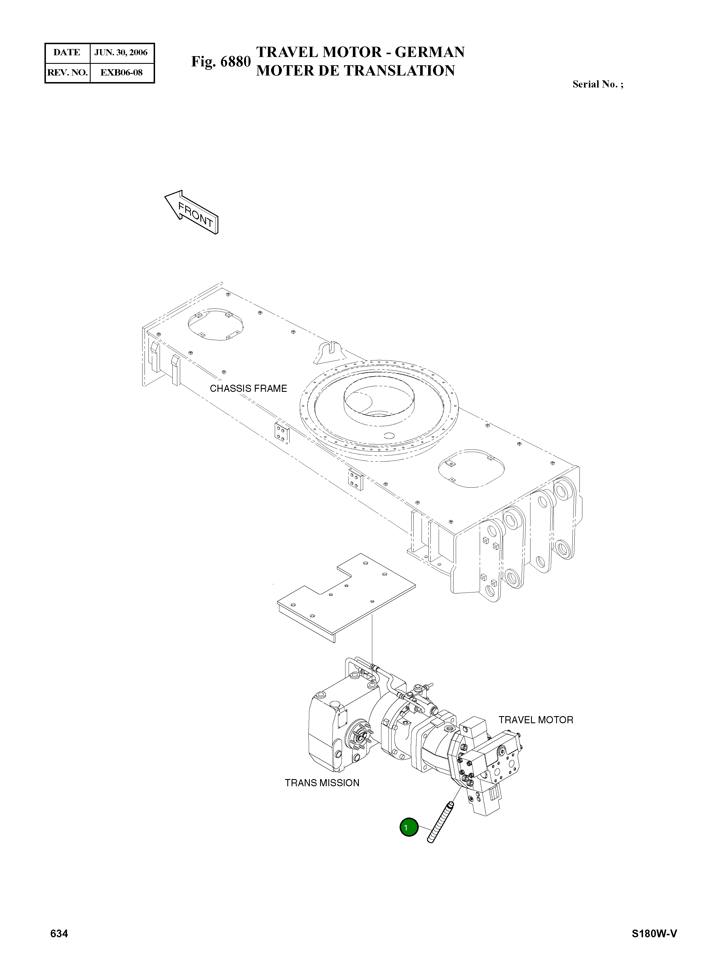 Болт K1018357 Komatsu