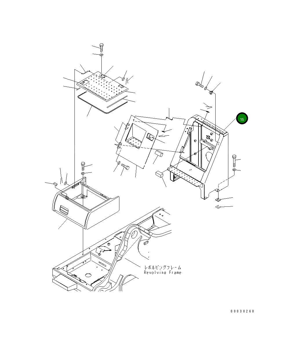 Крышка 21M-54-22411  Komatsu