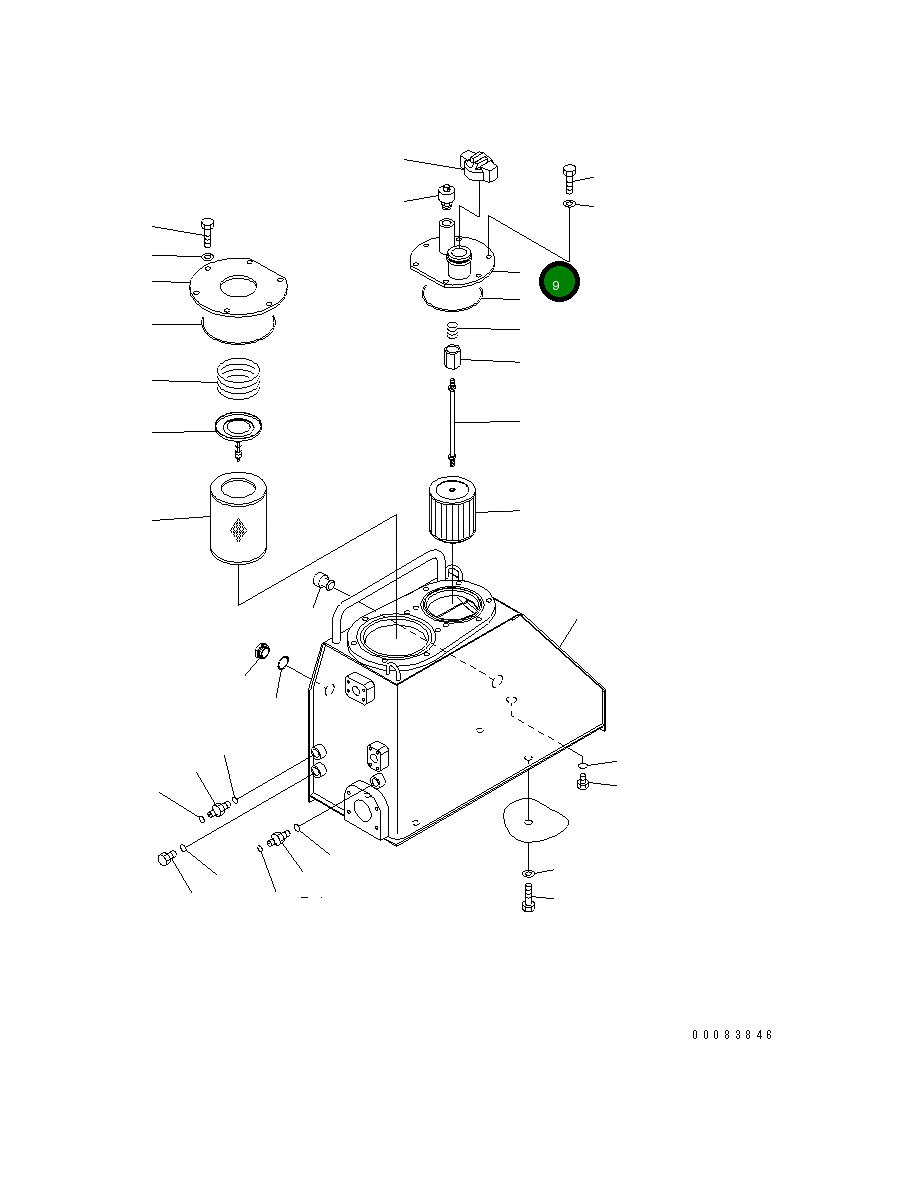 Крышка 154-969-3980  Komatsu