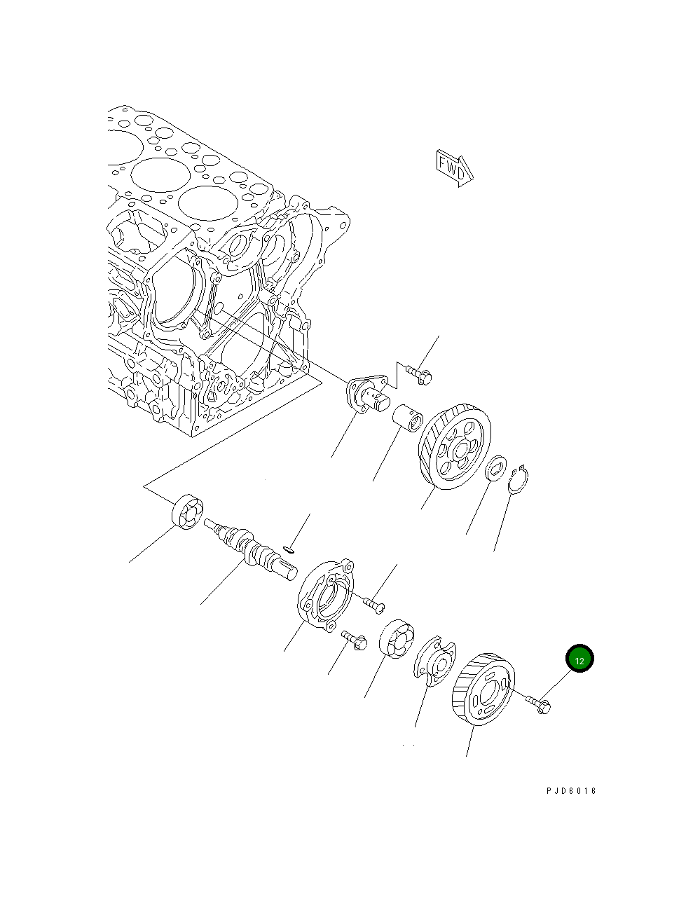 Болт 456-708 Komatsu