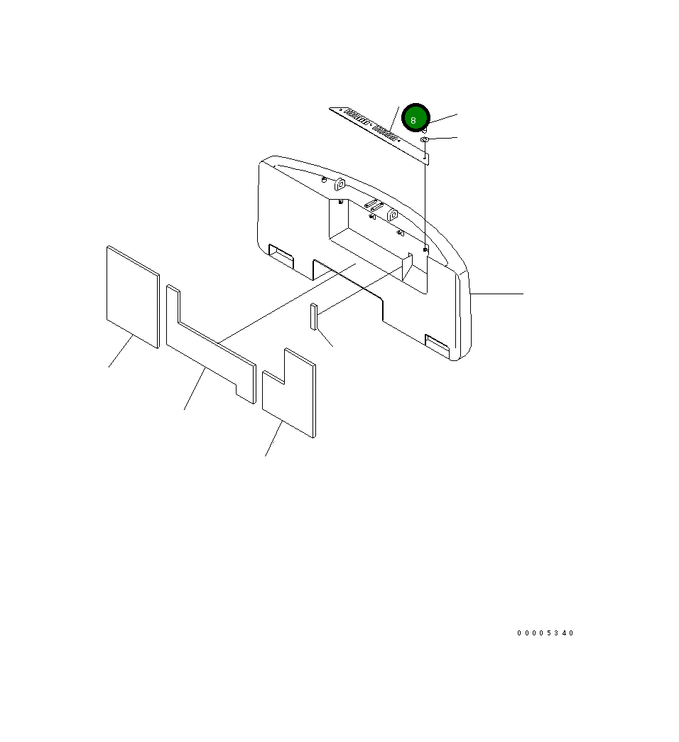 Крышка 20E-54-K7850 Komatsu