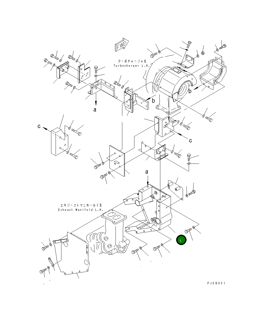 Крышка 6166-15-9710 Komatsu