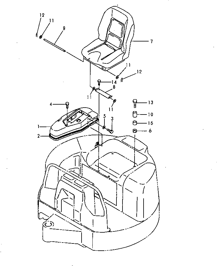 Болт YM26206-100502  Komatsu