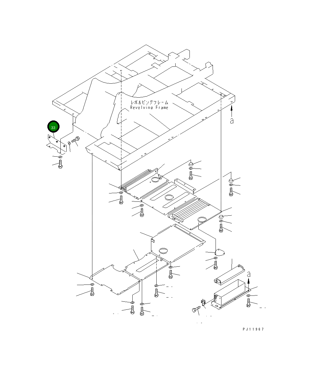 Крышка 20K-54-12210 Komatsu