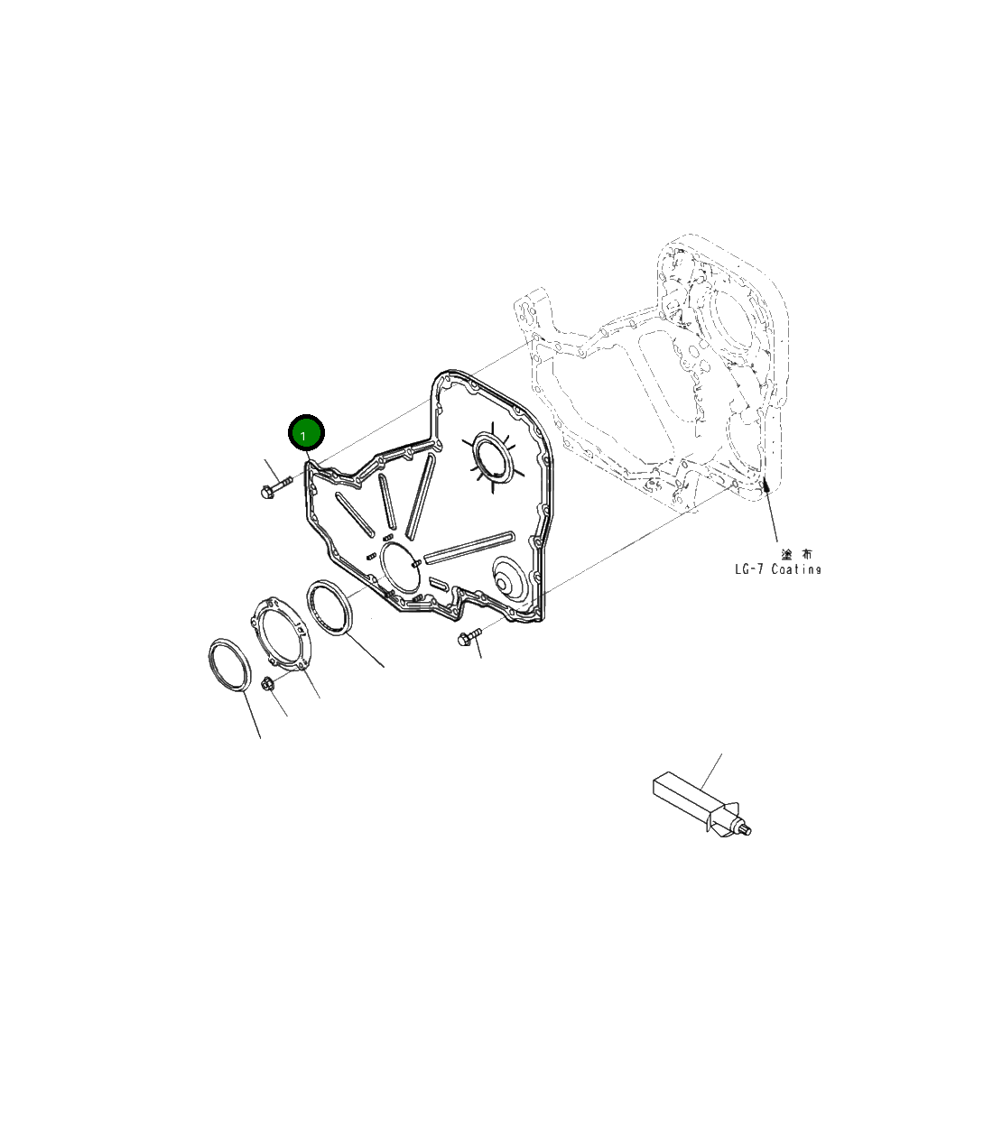 Крышка 6745-22-3130 Komatsu