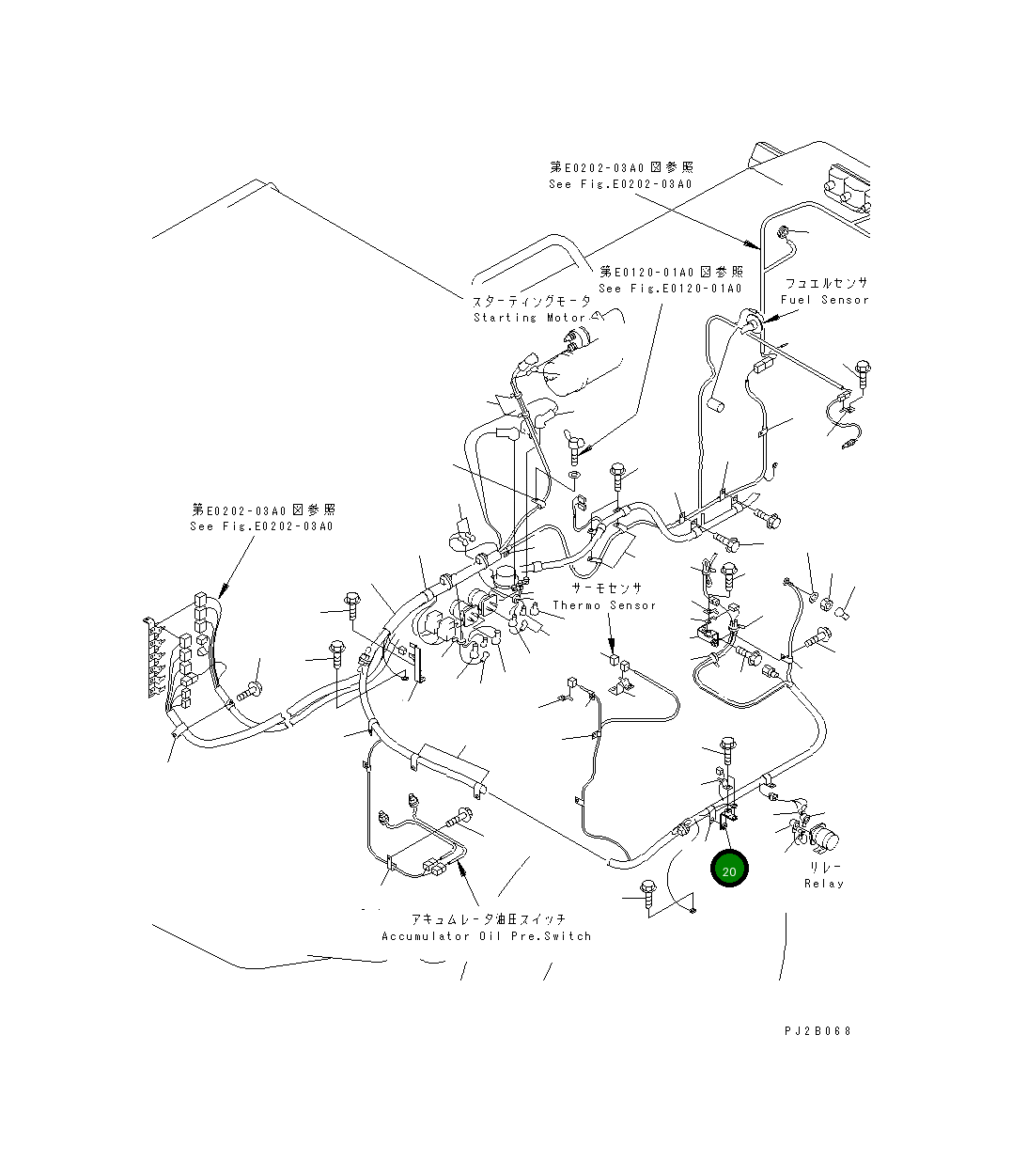 Болт 23B-06-44240 Komatsu