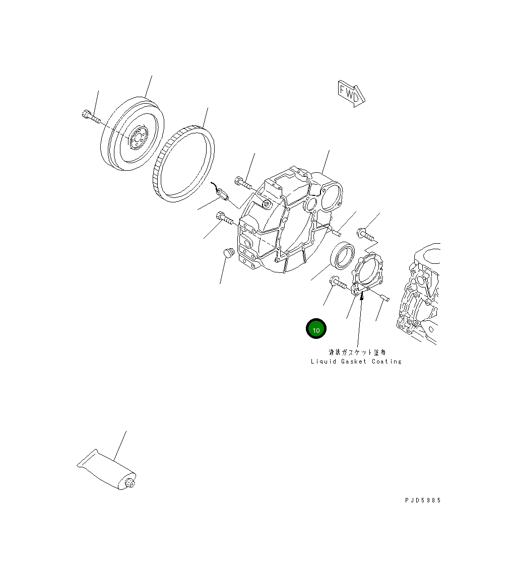 Болт YM26106-080352 Komatsu