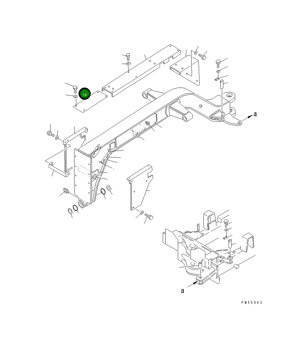 Крышка 23D-60-14320 Komatsu