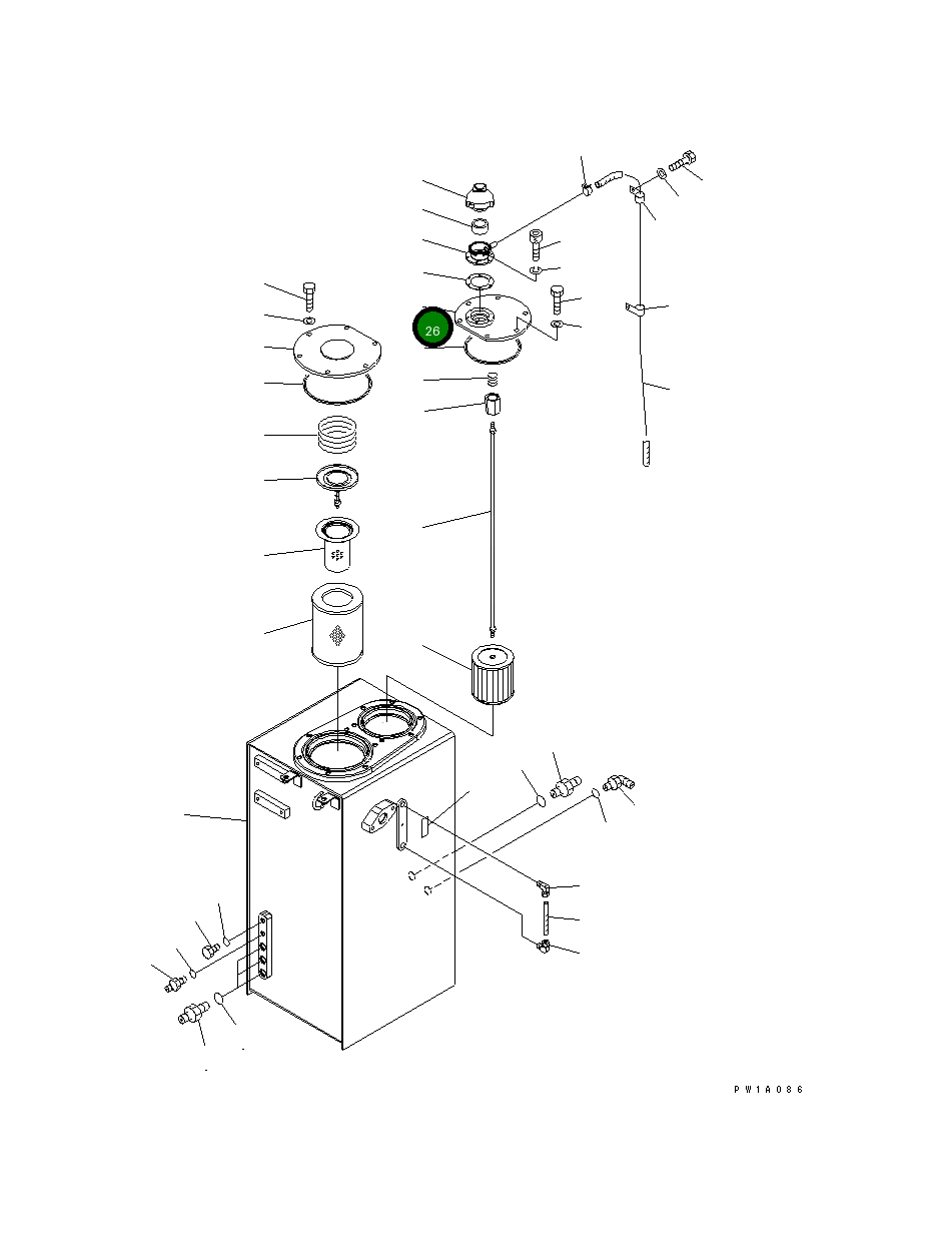 Крышка 22U-60-21221YN Komatsu