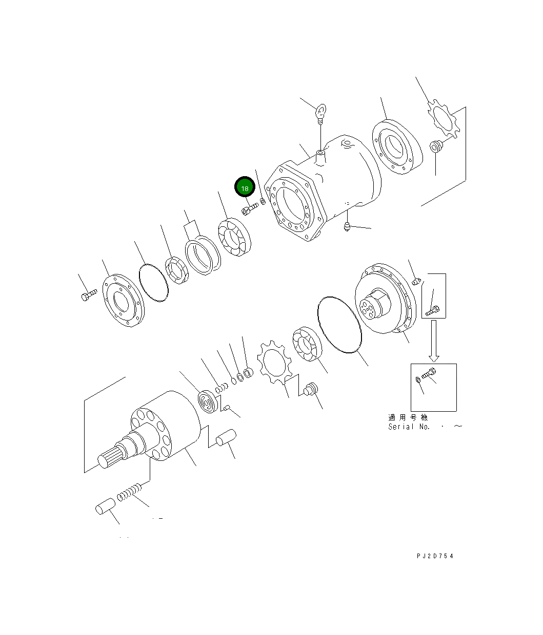Болт 262-61-26330 Komatsu