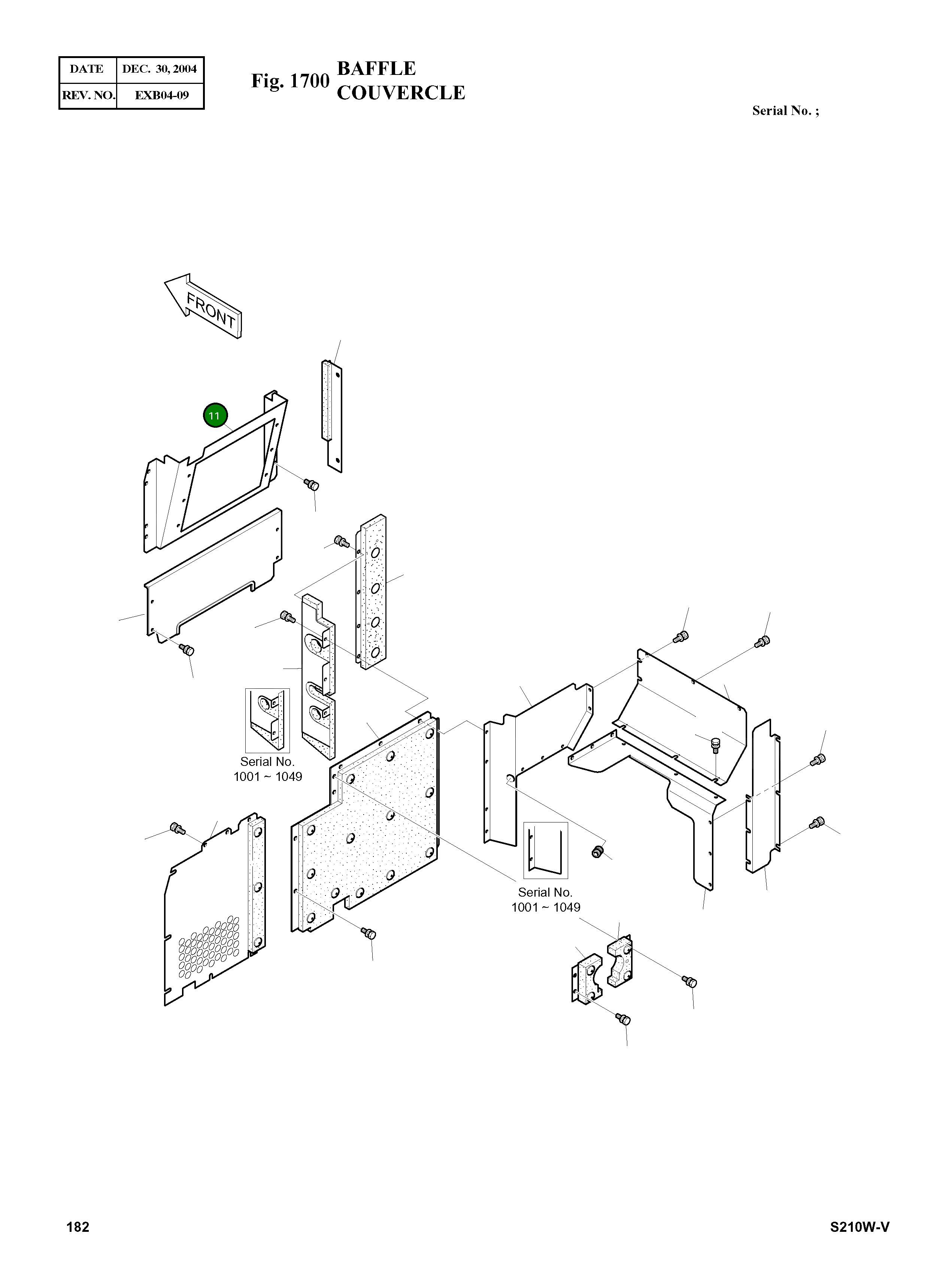 Крышка 2627-1101 Komatsu