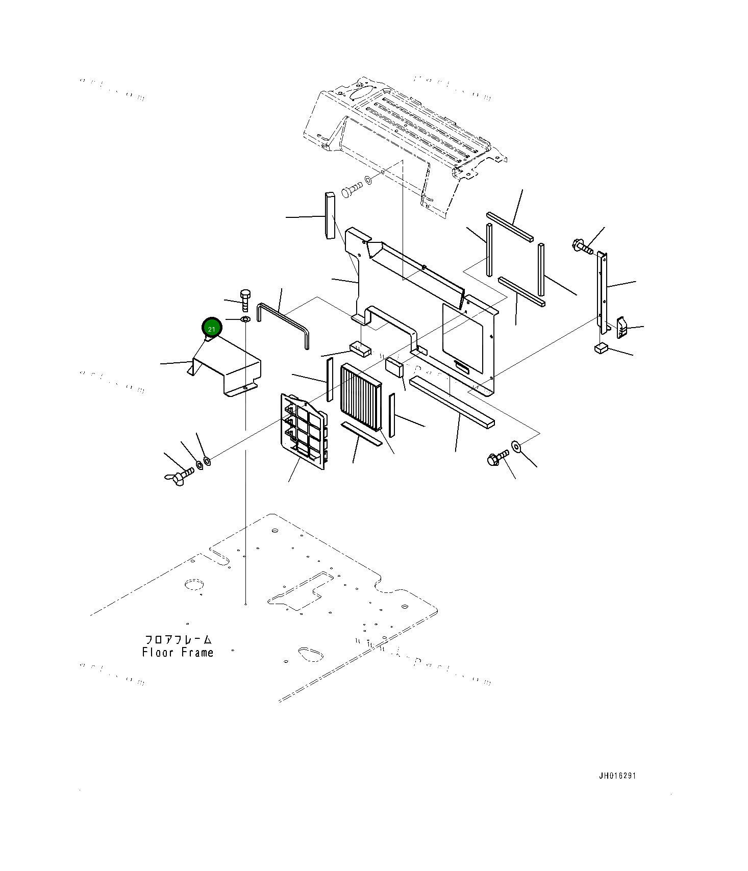 Болт 01010D0820  Komatsu