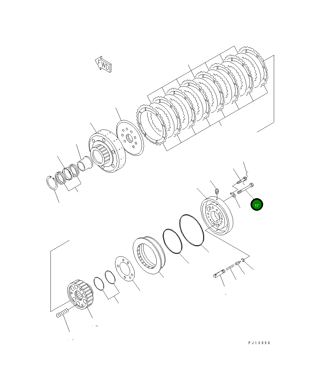Болт 01091-61630  Komatsu
