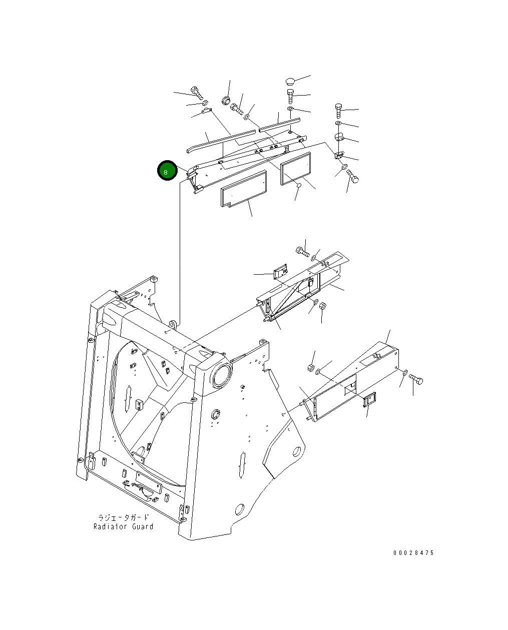 Крышка 198-54-77170  Komatsu
