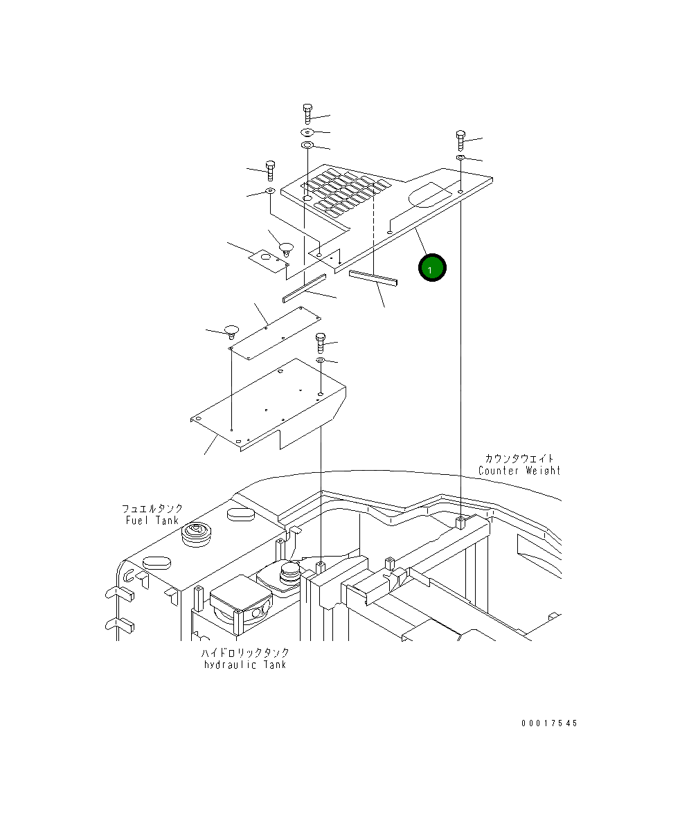 Крышка 22B-54-14410 Komatsu
