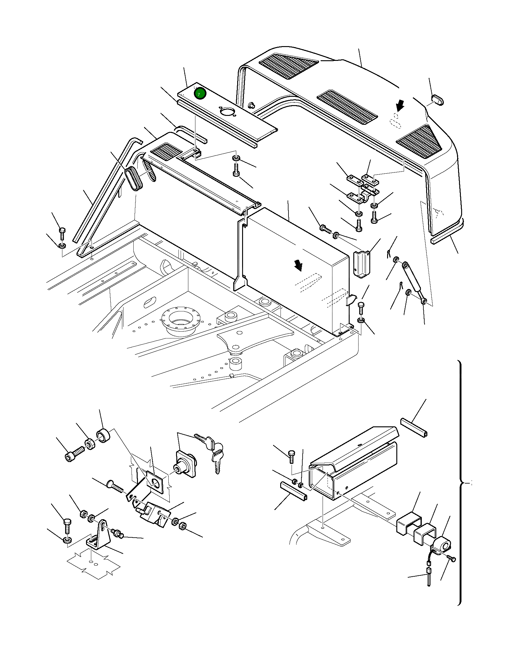 Крышка 22E-54-11680  Komatsu