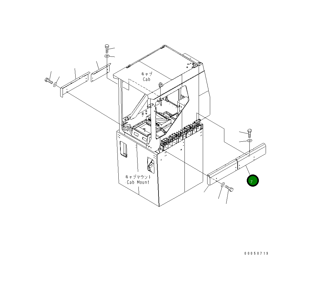 Крышка 21T-54-34151 Komatsu