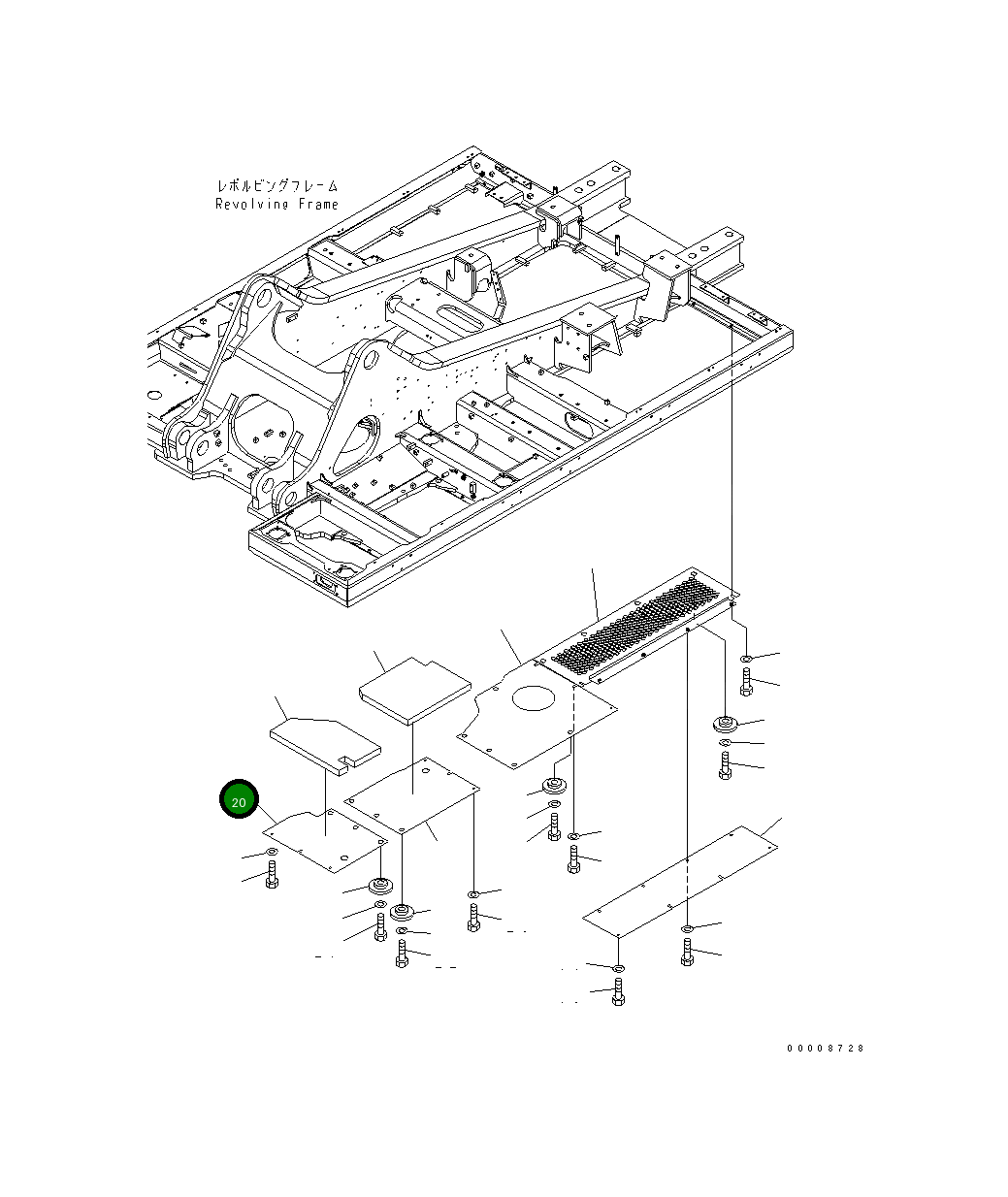 Крышка 21M-54-19331 Komatsu