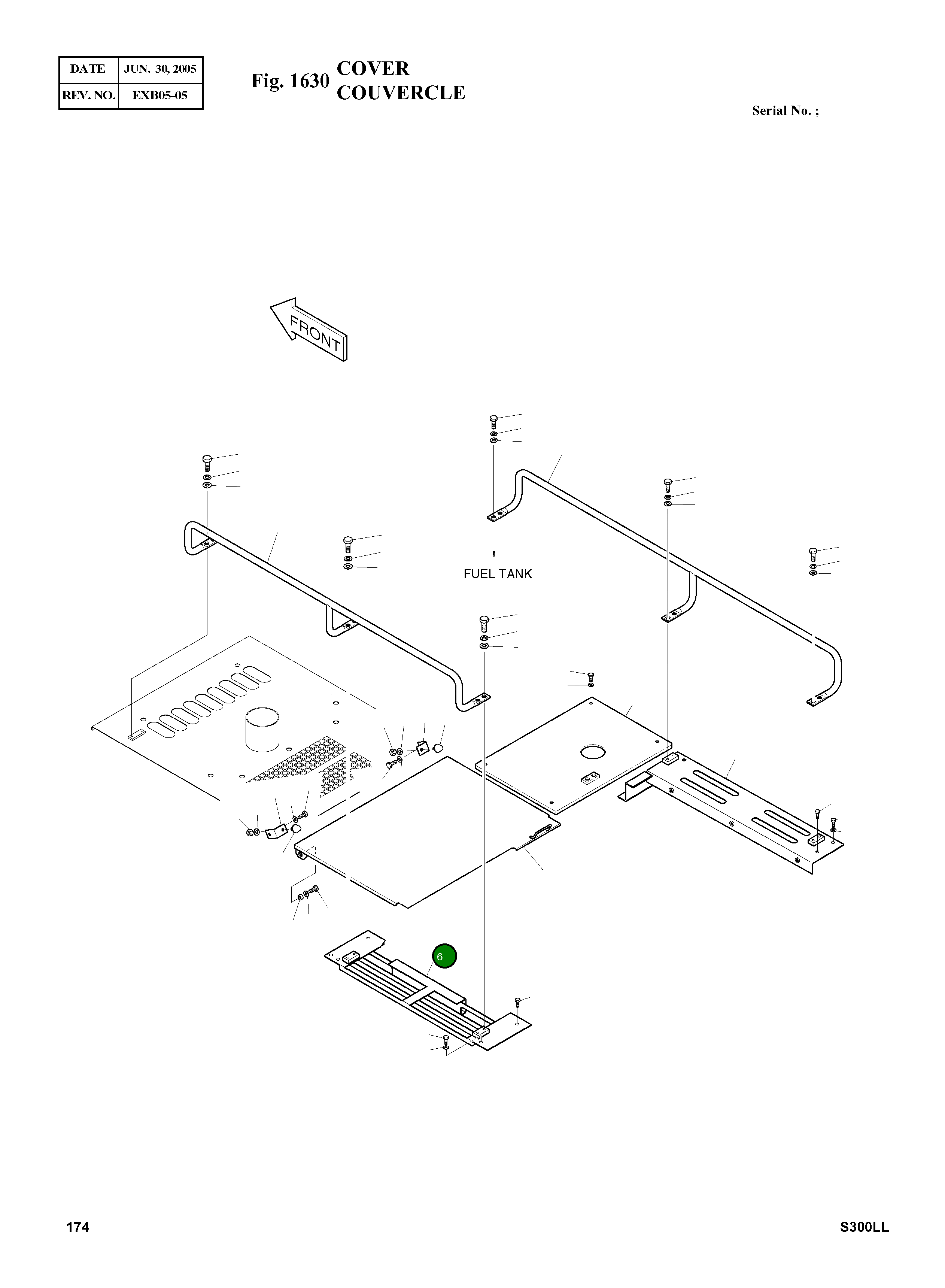 Крышка 621-03030  Komatsu