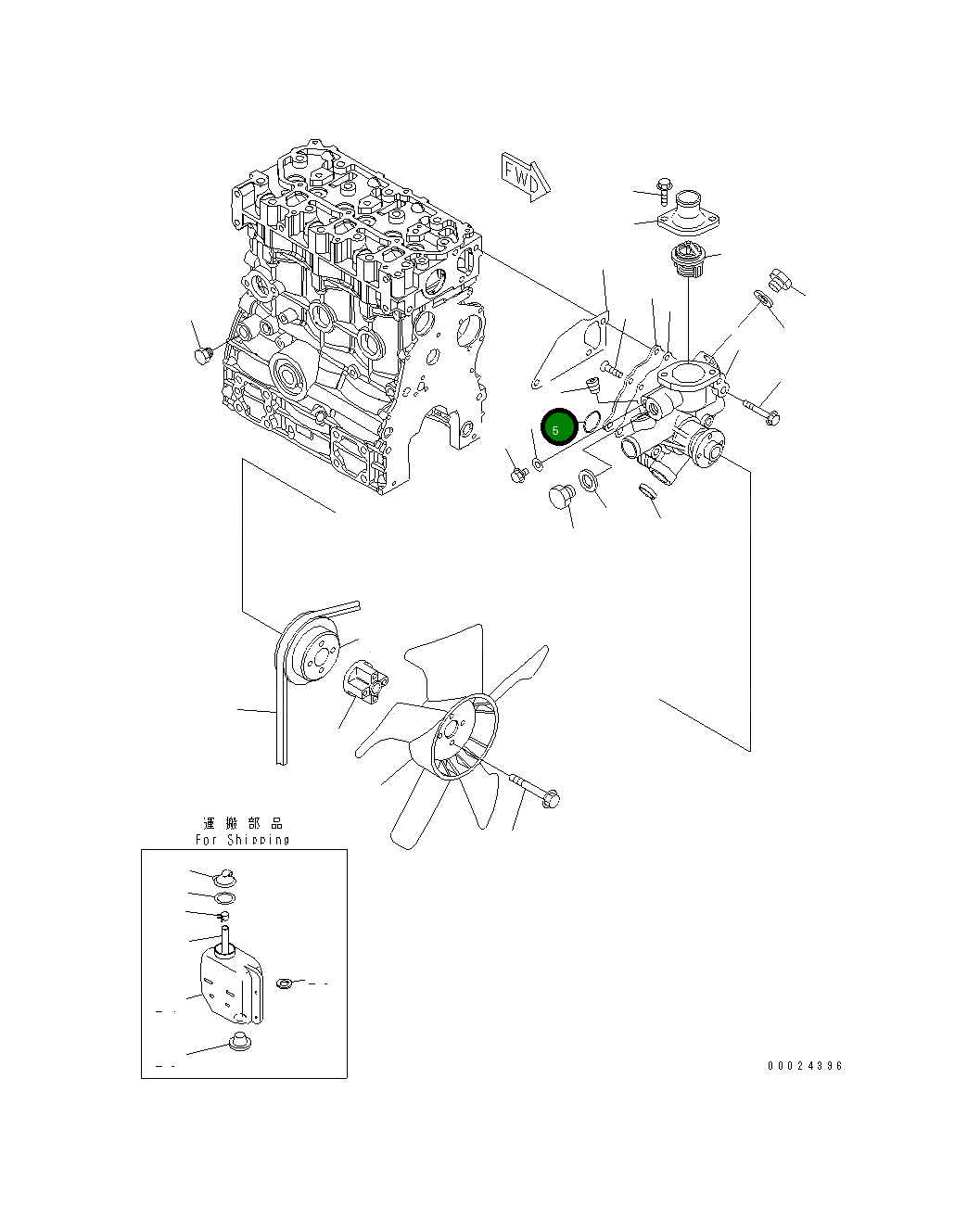 Кольцо уплотнительное (O-Ring) 461-394  Komatsu