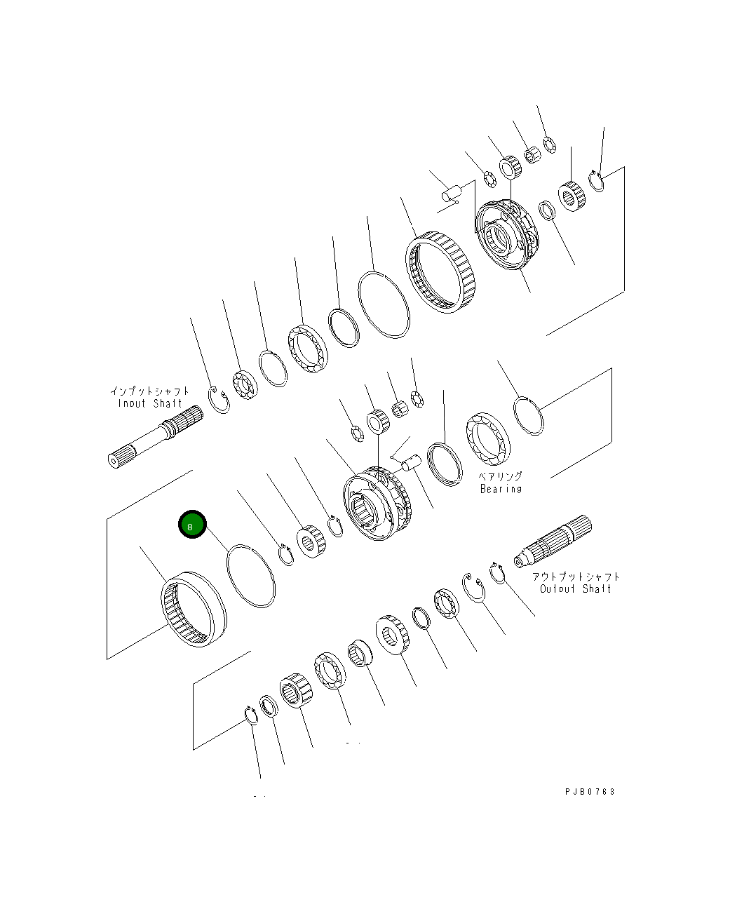 Кольцо 17A-15-29520  Komatsu