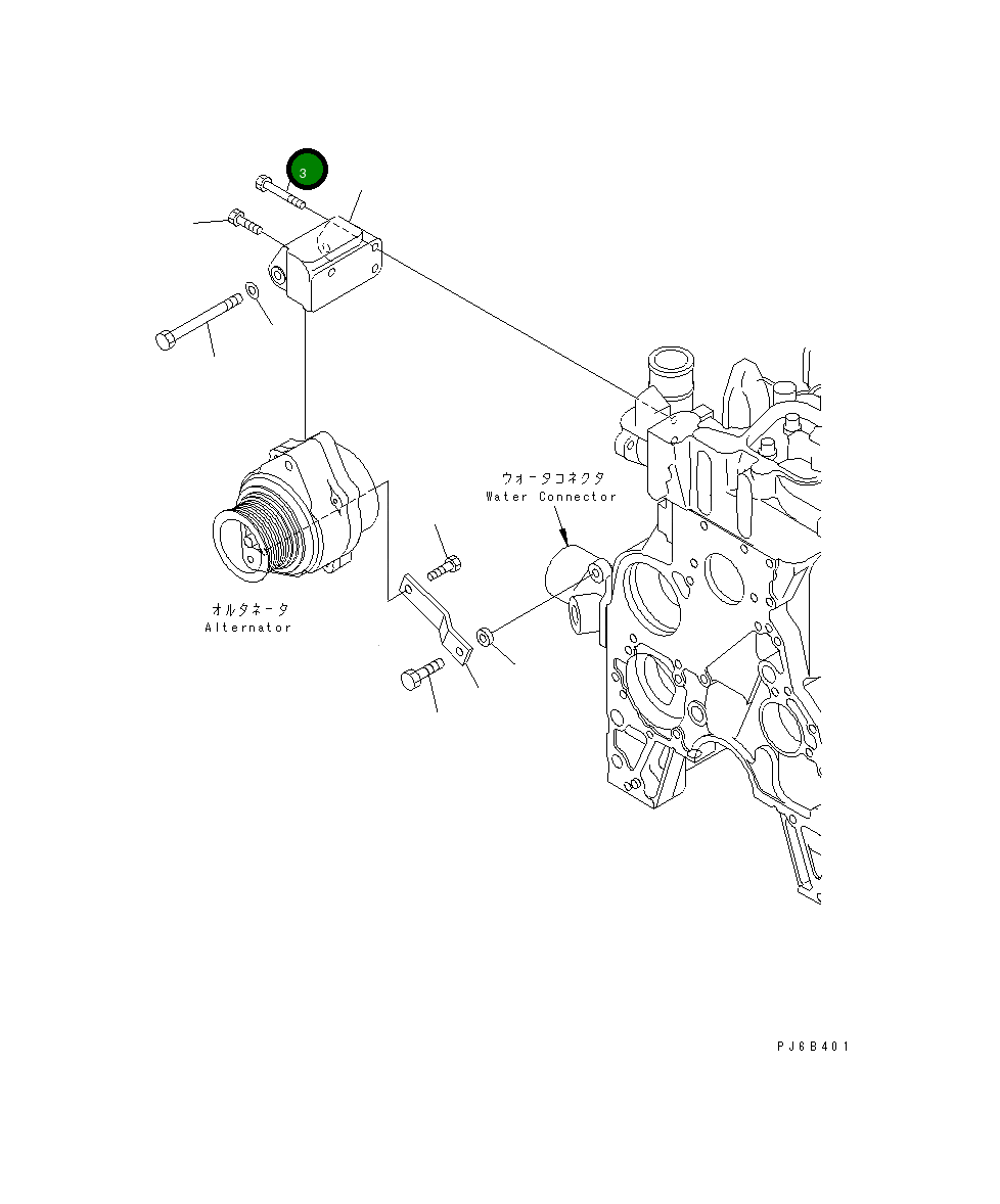 Болт 6736-21-3210 Komatsu