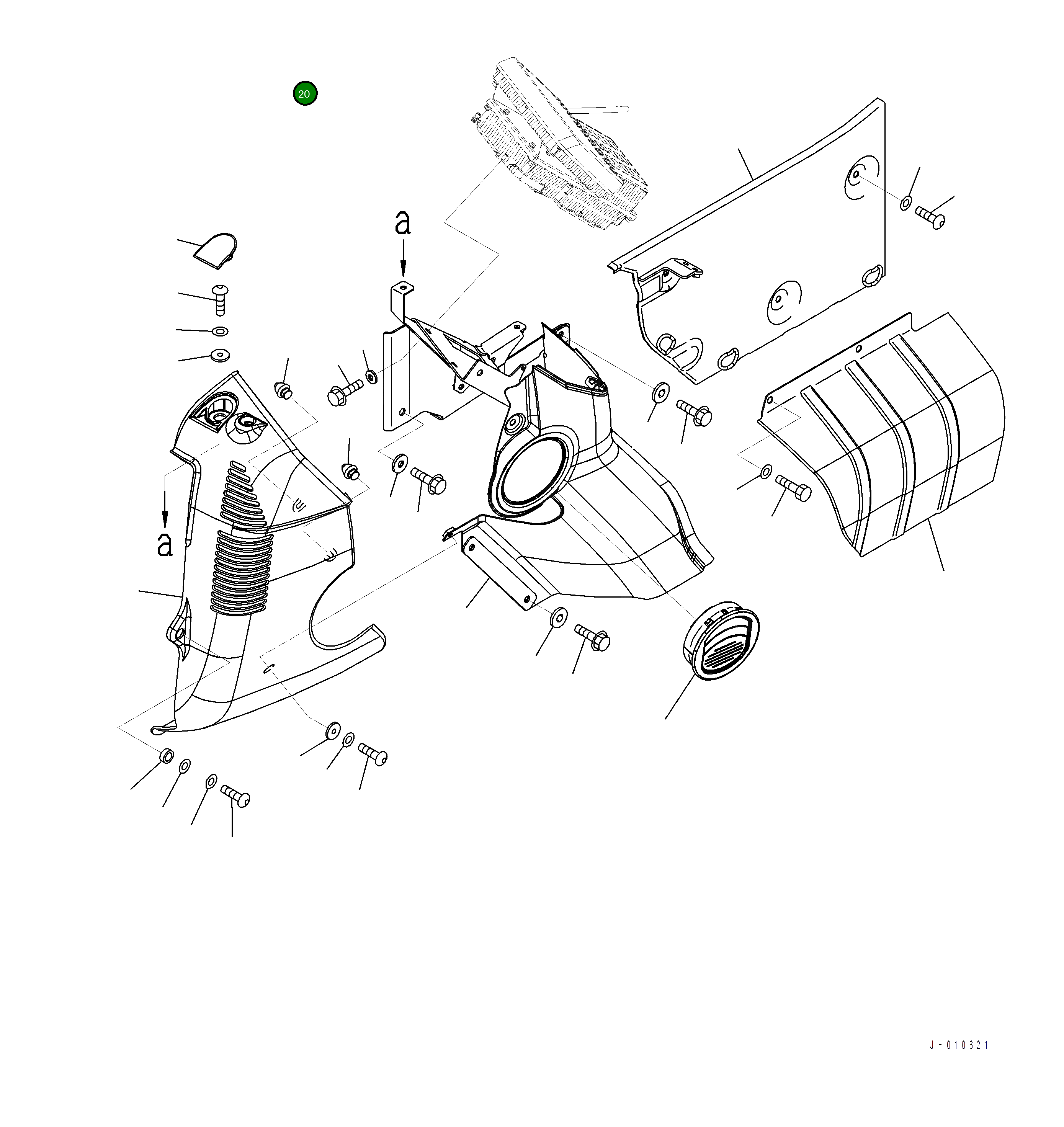 Крышка 2A5-53-21531 Komatsu