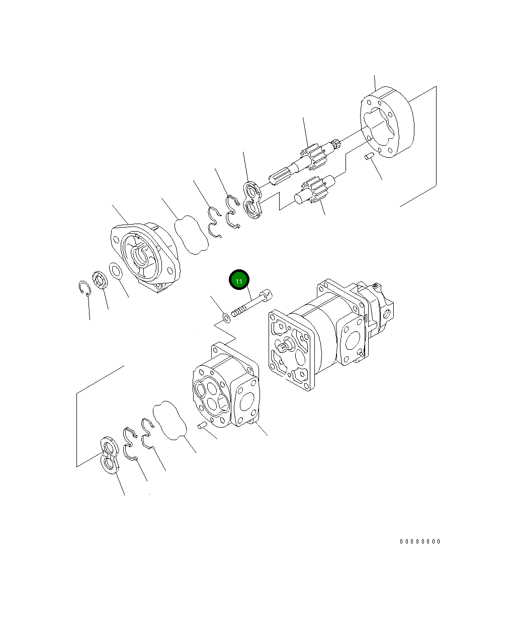 Болт 01253-61425 Komatsu