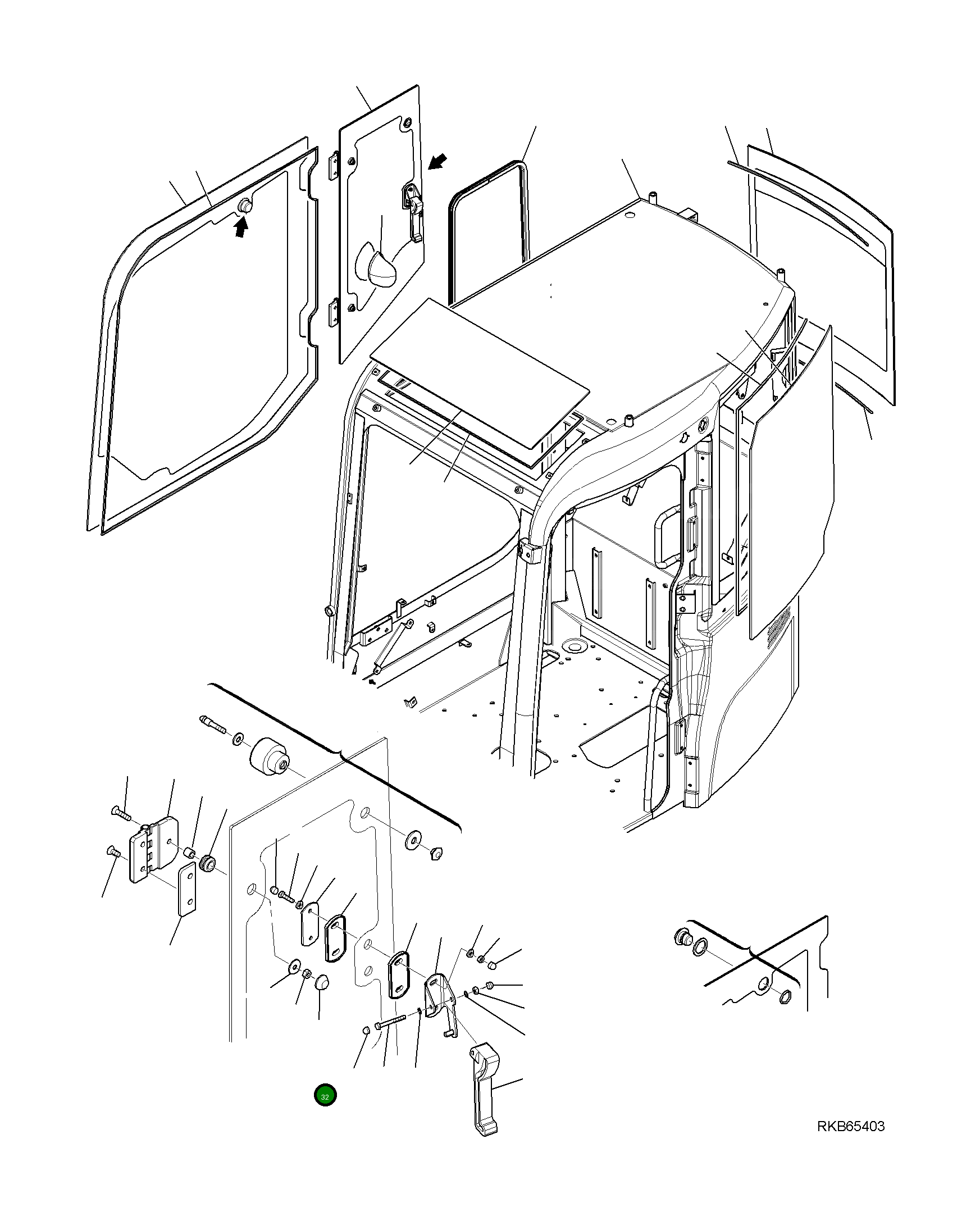 Крышка 21W-54-R2510  Komatsu