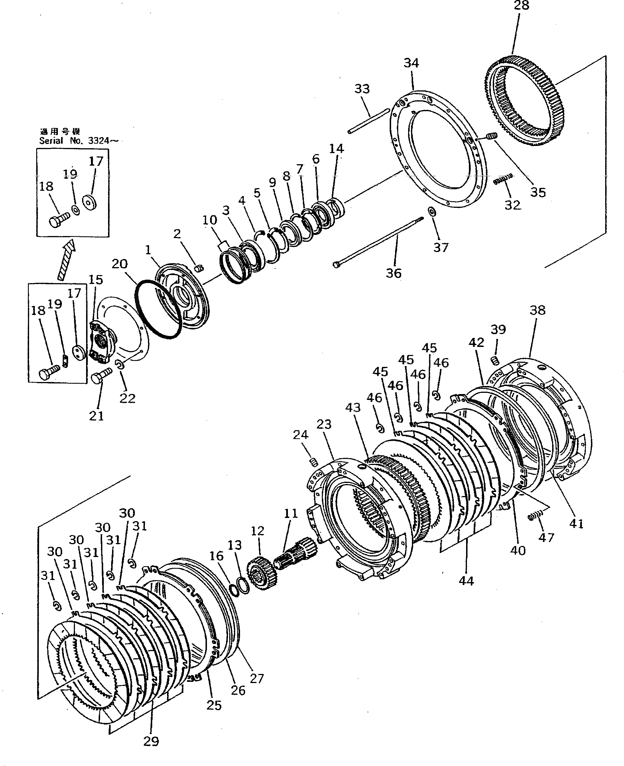 Болт 195-15-11281 Komatsu