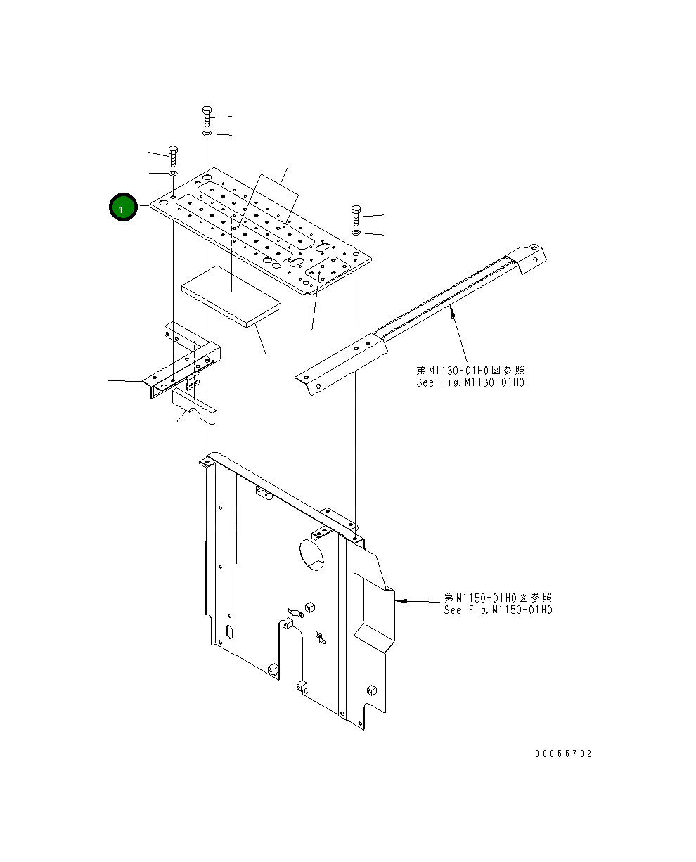 Крышка 21K-54-73411  Komatsu