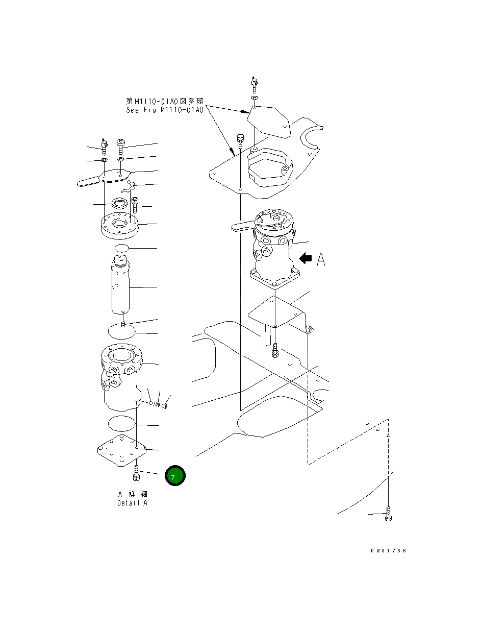 Болт YM182900-77200 Komatsu