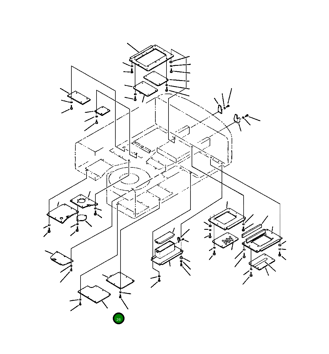 Крышка 206-54-A1280 Komatsu