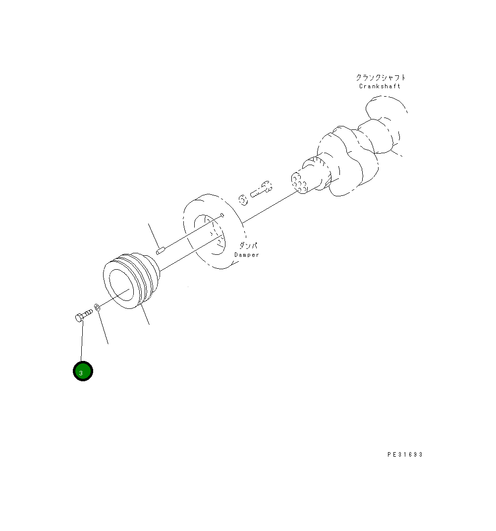 Болт 01050-31685 Komatsu