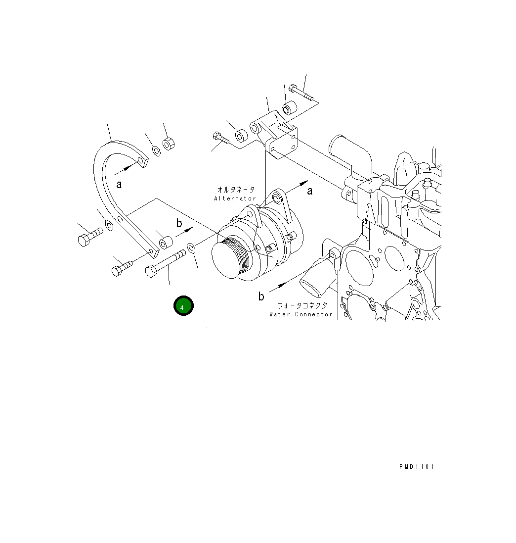Болт 6207-81-6980 Komatsu
