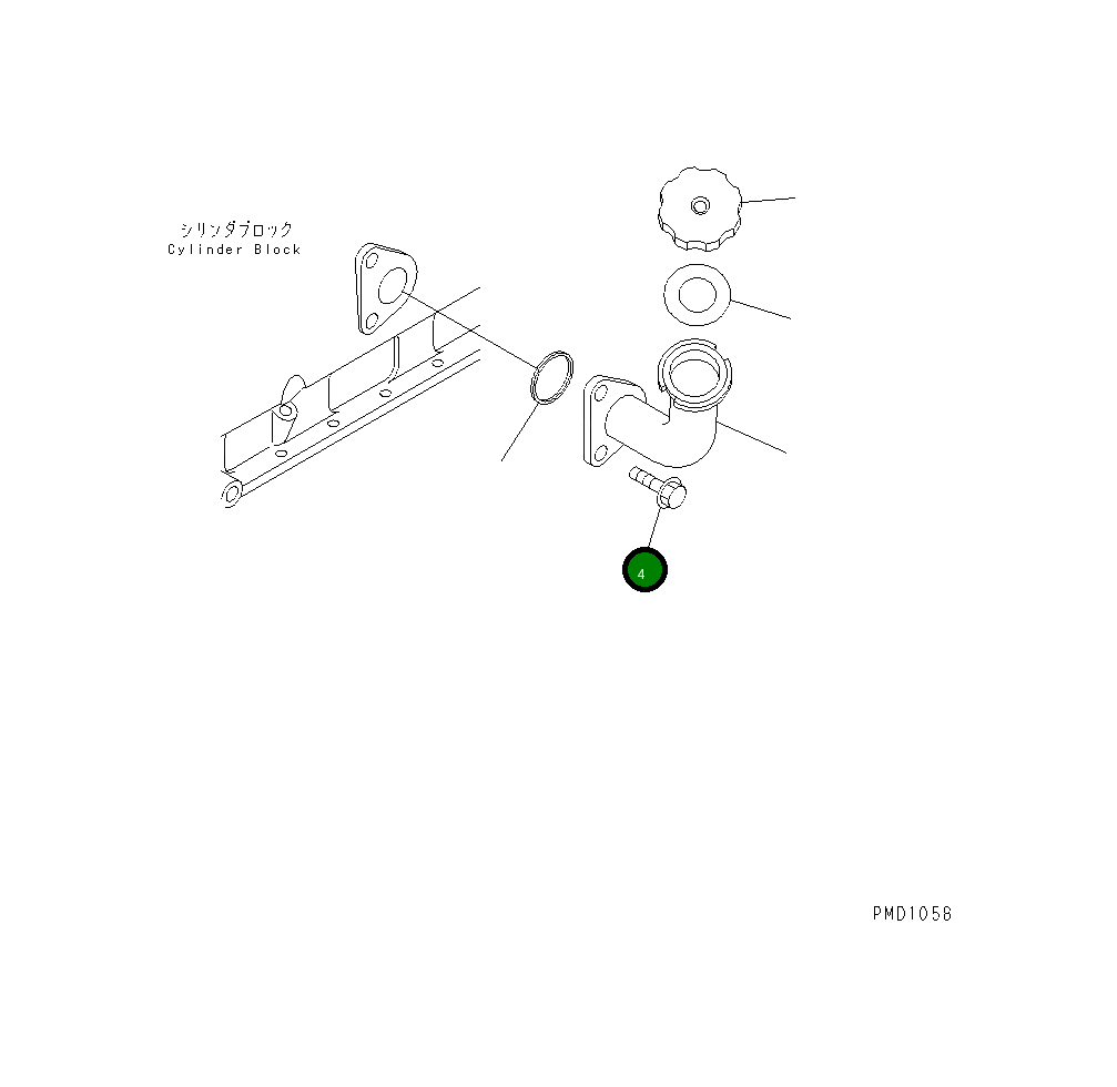 Болт 01435-01230  Komatsu