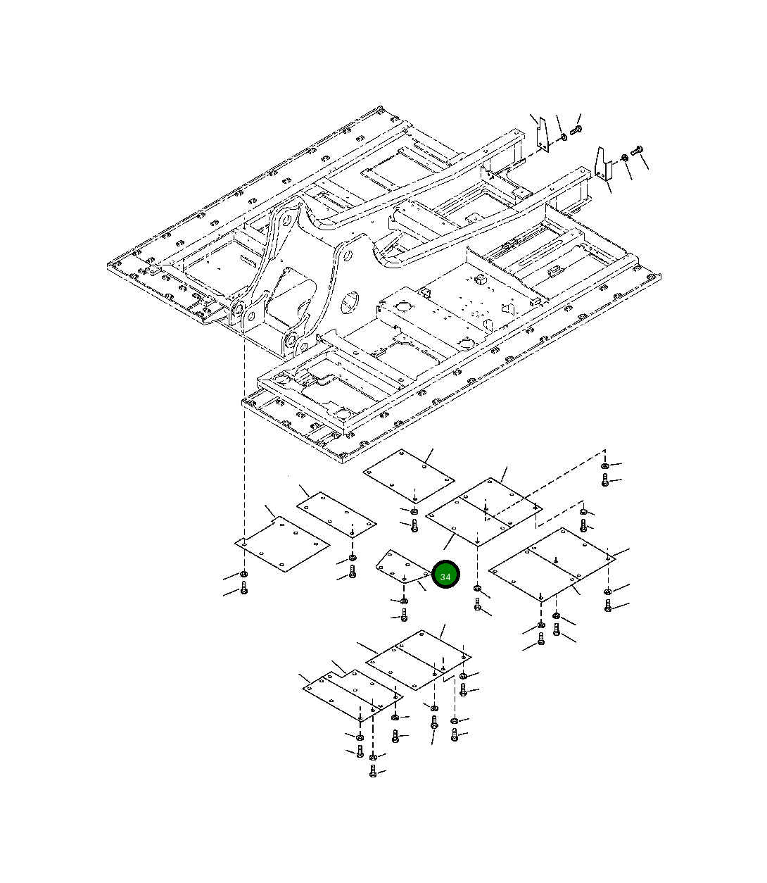 Крышка 206-54-A1460  Komatsu