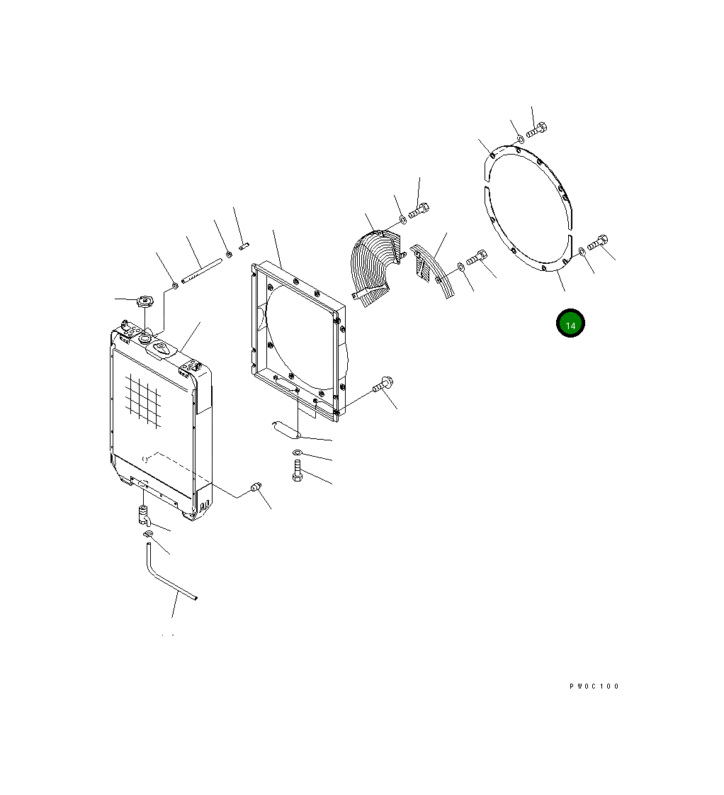 Крышка 124-03-61532 Komatsu