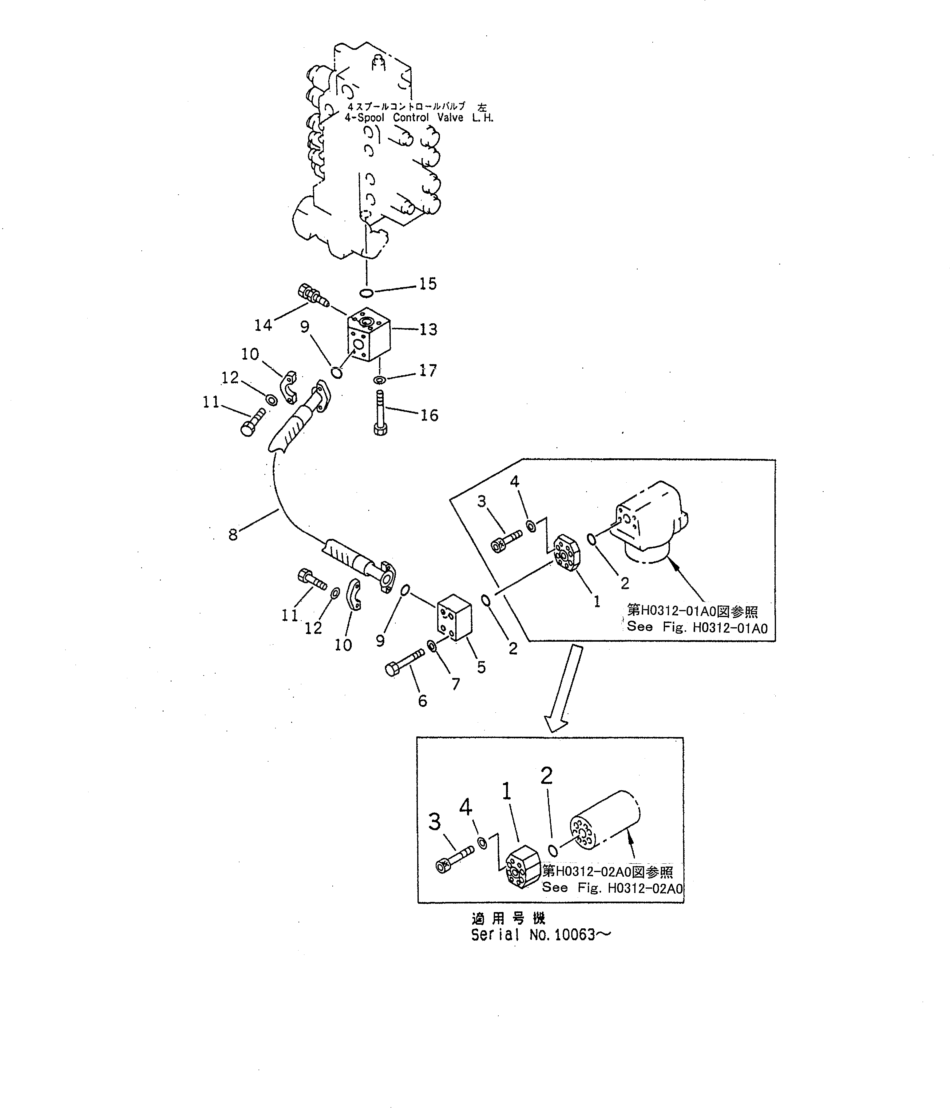Болт 01011-51435  Komatsu