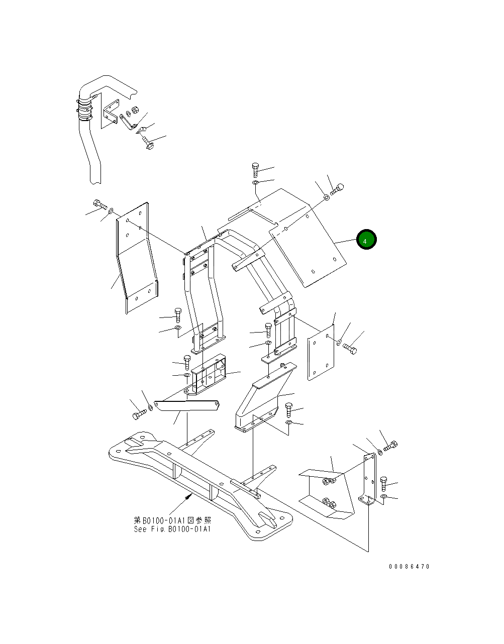 Крышка 42C-Z89-4931  Komatsu