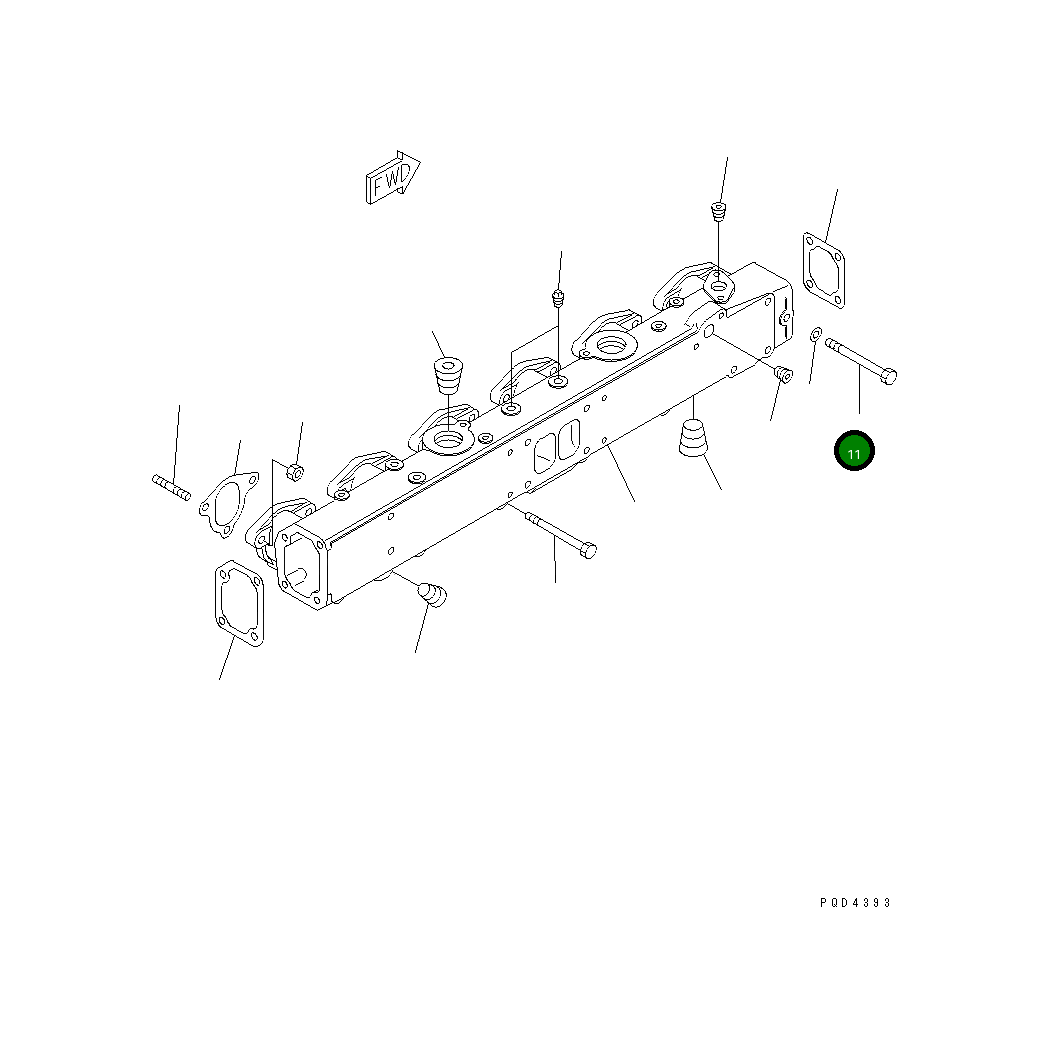 Болт 01011-E1085 Komatsu