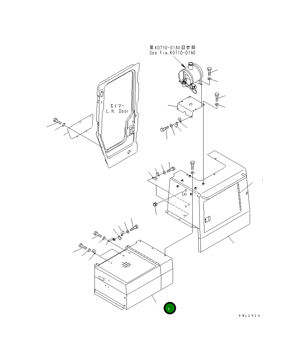 Крышка 198-54-57410 Komatsu