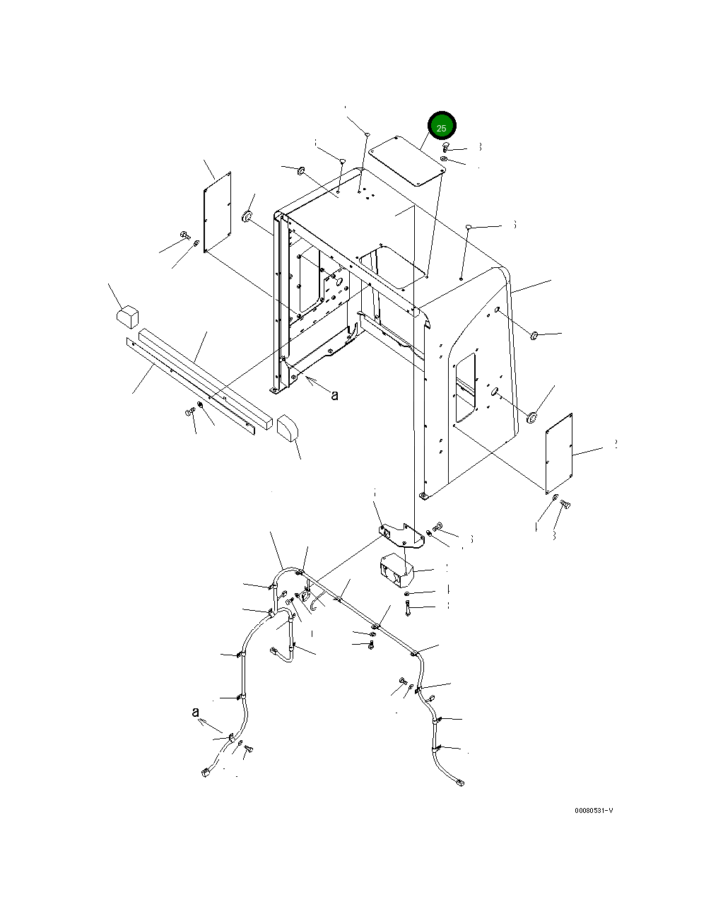 Крышка 23B-54-53590 Komatsu