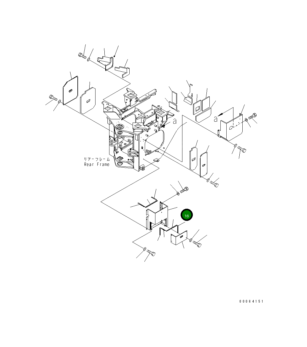 Крышка 425-46-34223  Komatsu