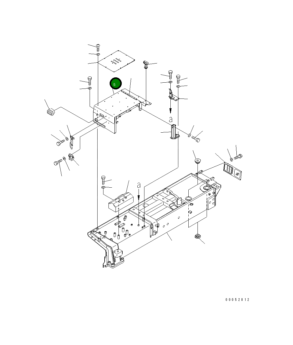 Крышка 195-54-82221  Komatsu