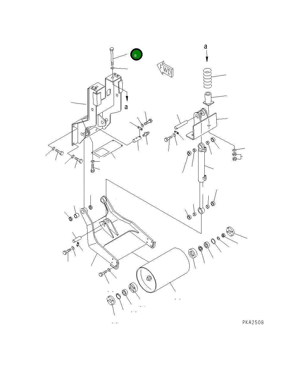 Болт 101-865-1460  Komatsu