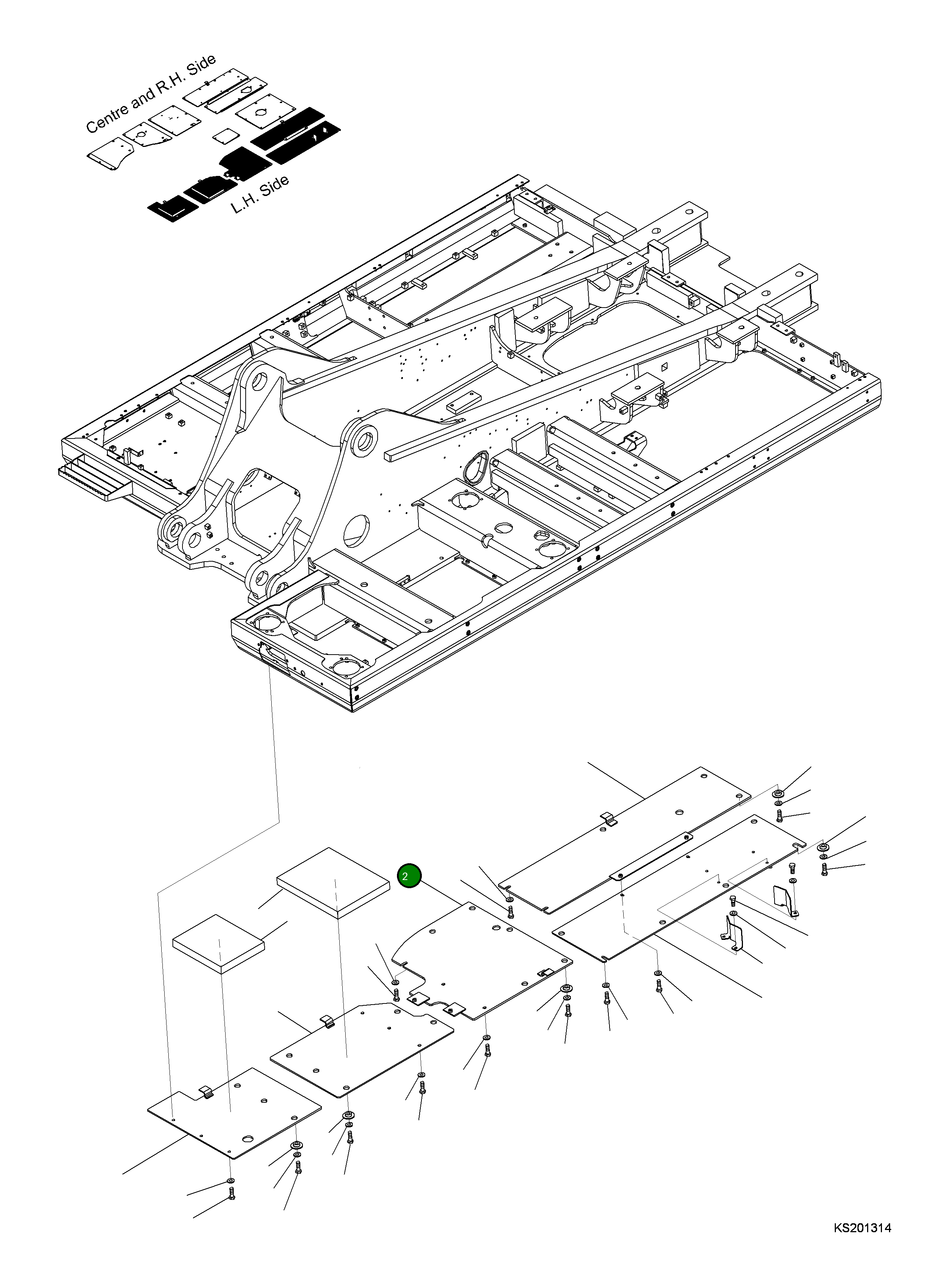 Крышка 207-54-KD410 Komatsu