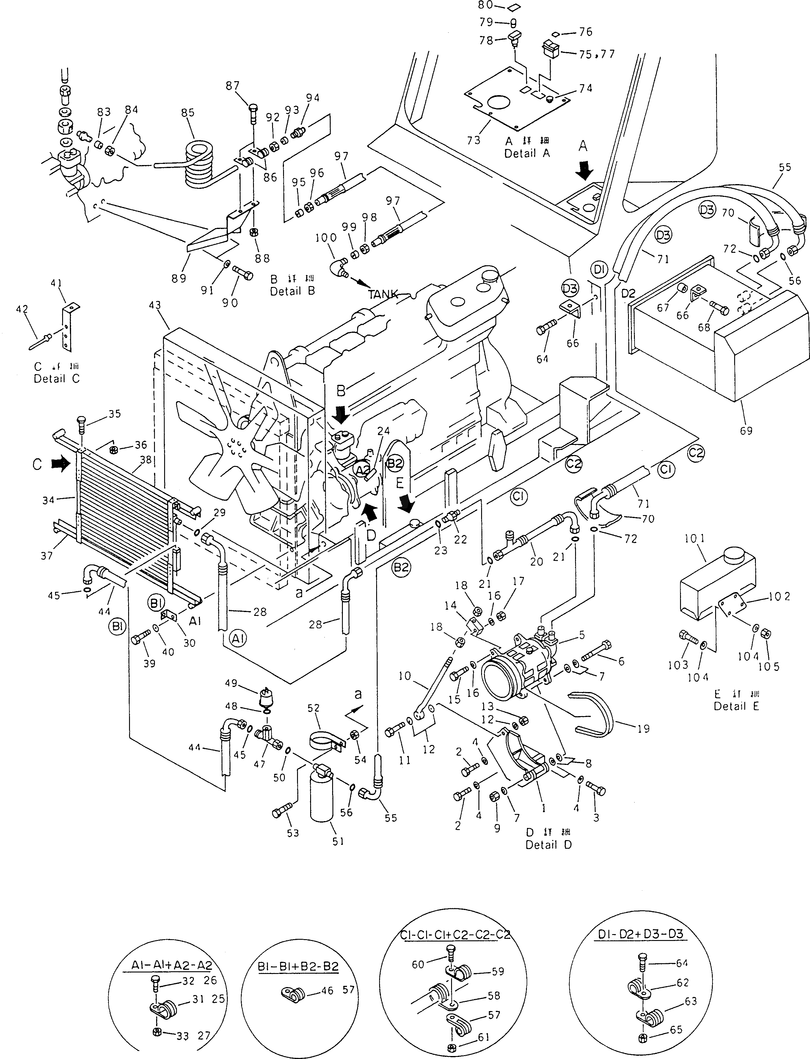 Болт BW060584 Komatsu
